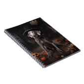 Weimaraner Pumpkins Halloween Beängstigend Notizblock (Rechte Seite)