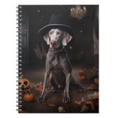 Weimaraner Pumpkins Halloween Beängstigend Notizblock (Vorderseite)