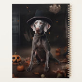 Weimaraner Pumpkins Halloween Beängstigend Planer (Rückseite)