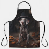 Weimaraner Pumpkins Halloween Beängstigend Schürze (Vorderseite)
