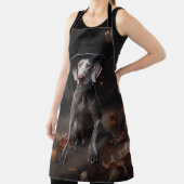 Weimaraner Pumpkins Halloween Beängstigend Schürze (InSitu)