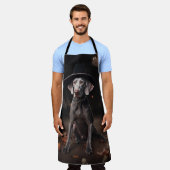 Weimaraner Pumpkins Halloween Beängstigend Schürze (Getragen)