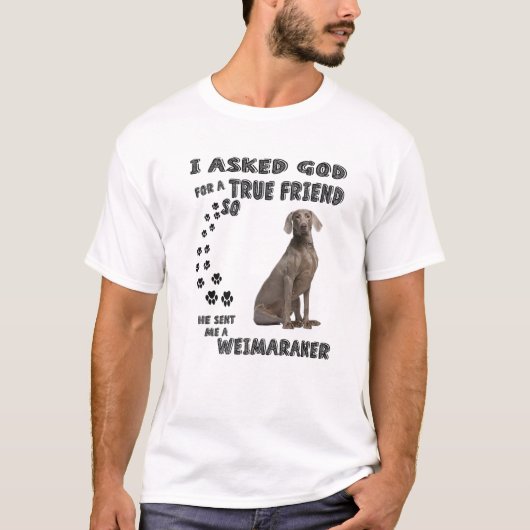 Weimaraner Quote Mom Weim Dad Costume, Cute Grey H T-Shirt (Vorderseite)