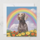 Weimaraner Rainbow Bridge Memorial Custom Dog Name (Vorderseite)