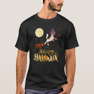 Weimaraner Reitet Mit Hexe Shotgun Weimaraner Hund T-Shirt