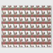 Weimaraner Retro WeihnachtsPackpapier Geschenkpapier (Flach)