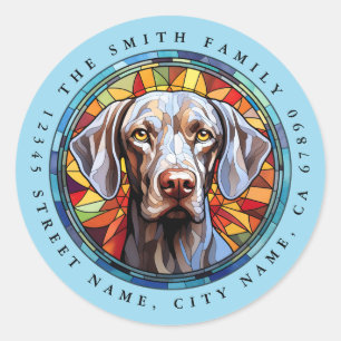 Weimaraner Round Stickers