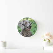 Weimaraner Runde Wanduhr (Zuhause)
