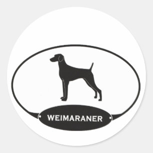 Weimaraner Runder Aufkleber