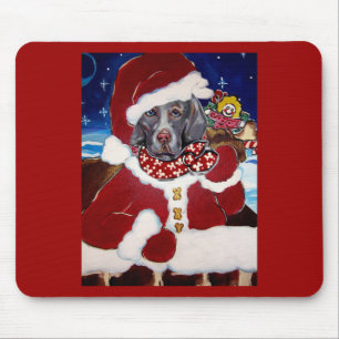 Weimaraner Santa Mousepad