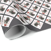 Weimaraner Santa Paws Geschenkpapier (Rolleneckpunkt)