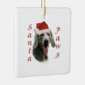 Weimaraner Santa Paws Keramikornament (Rechts)