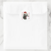 Weimaraner Santa Paws Runder Aufkleber (Tasche)