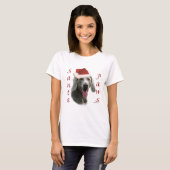 Weimaraner Santa Paws T-Shirt (Vorne ganz)
