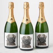 Weimaraner  schaumweinetikett (Flaschen)