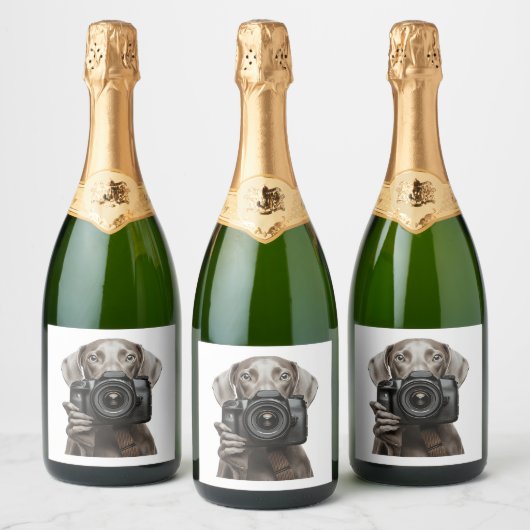 Weimaraner  schaumweinetikett (Flaschen)