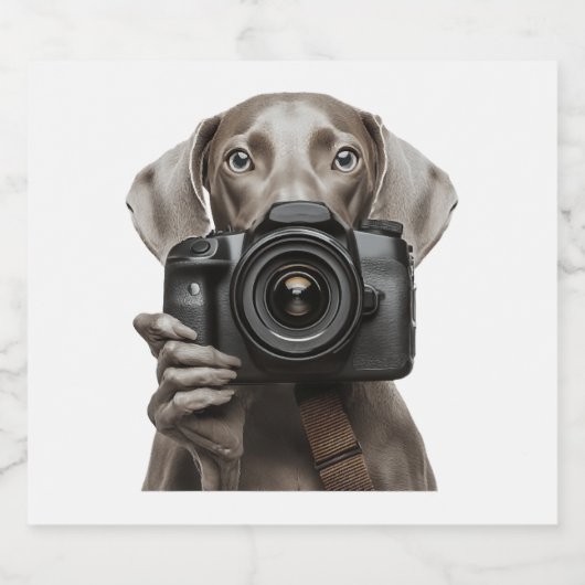 Weimaraner  schaumweinetikett (Einzelnes Label)