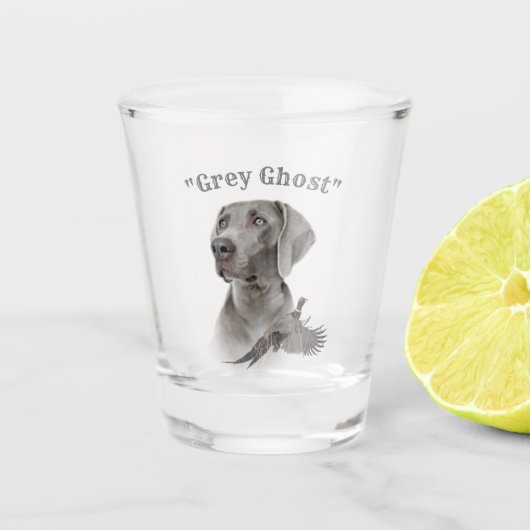 Weimaraner Schnapsglas (Vorderseite)
