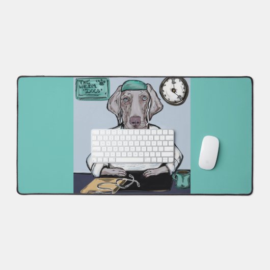 Weimaraner Schreibtischunterlage (Tastatur & Maus)