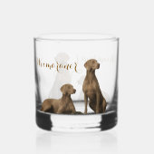 Weimaraner – Silberner Geisterjäger Whiskyglas (Rückseite)