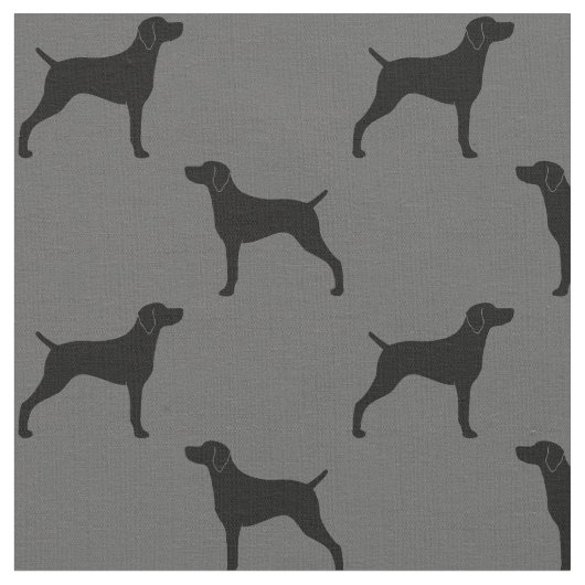 Weimaraner Silhouette-Muster Stoff (Nahaufnahme)