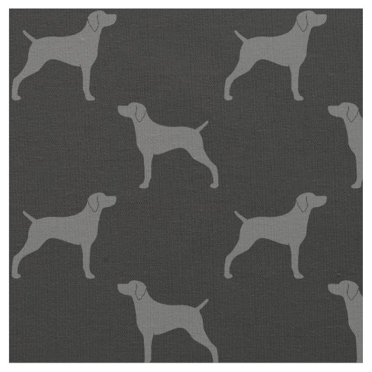 Weimaraner Silhouette-Muster Stoff (Nahaufnahme)