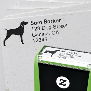 Weimaraner Silhouette-Rücksendeadresse Permastempel