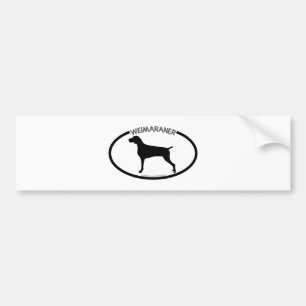 Weimaraner Silhouette-Schwarz-Autoaufkleber Autoaufkleber