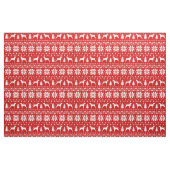 Weimaraner Silhouette-Weihnachtsmuster-Rot Stoff (Fat Quarter (45,7 x 55,9 cm))