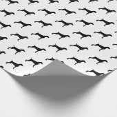 Weimaraner Silhouette Wrapping Paper Geschenkpapier (Ecke)