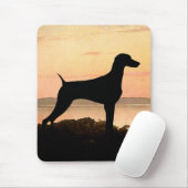 Weimaraner Sonnenuntergang Mousepad (Mit Mouse)