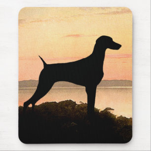 Weimaraner Sonnenuntergang Mousepad