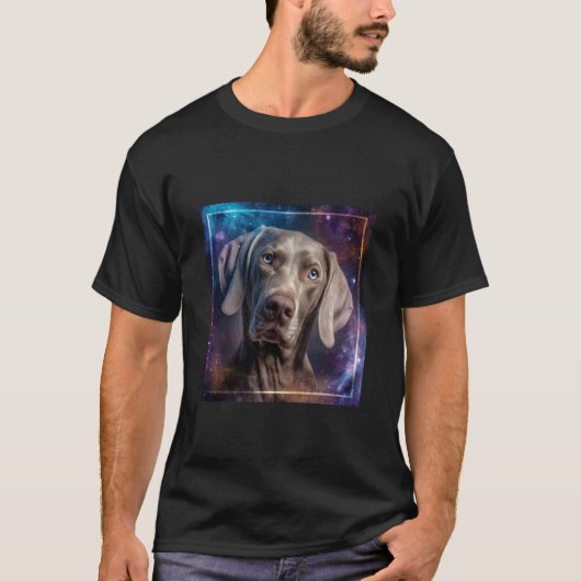 Weimaraner Space T-Shirt (Vorderseite)
