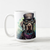 Weimaraner-Steampunk-Hund Kaffeetasse (Links)