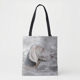 Weimaraner stellen gegenüber tasche