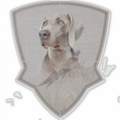 Weimaraner Sticker (Vorderseite)