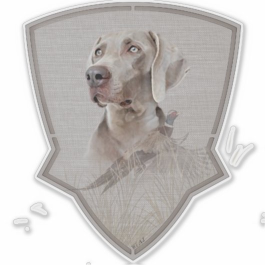 Weimaraner Sticker (Vorderseite)