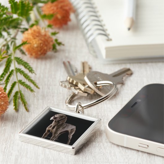 Weimaraner, Studioschuß Schlüsselanhänger (Seite)