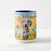 Weimaraner Sunrise Combo Tasse (Zentrum)