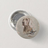 Weimaraner Tapisserie Poster Akronylic Print Button (Vorne & Hinten)