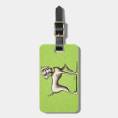 Weimaraner Tennis Pro Gepäckanhänger (Vorderseite vertikal)