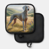 Weimaraner Topflappen (Vorderseite/Rückseite)