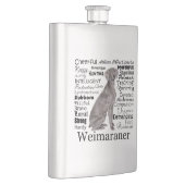 Weimaraner Tracht Flasche Flachmann (Rechts)