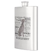 Weimaraner Tracht Flasche Flachmann (Links)