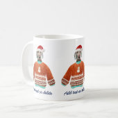 Weimaraner tragen Ugly Sweater Xmas Hund Lover Kaffeetasse (Vorderseite Links)