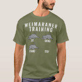 Weimaraner Trainingshund T-Shirt (Vorderseite)