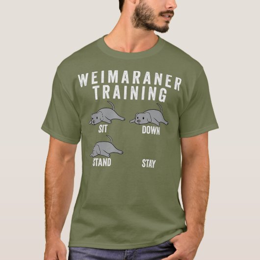 Weimaraner Trainingshund T-Shirt (Vorderseite)