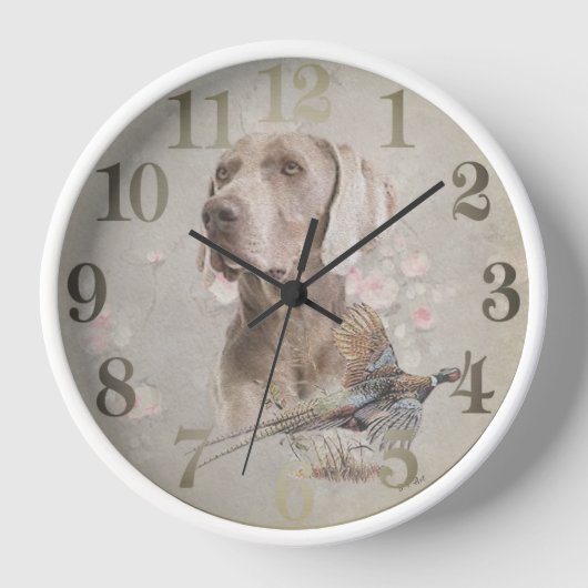Weimaraner Uhr (Vorderseite)