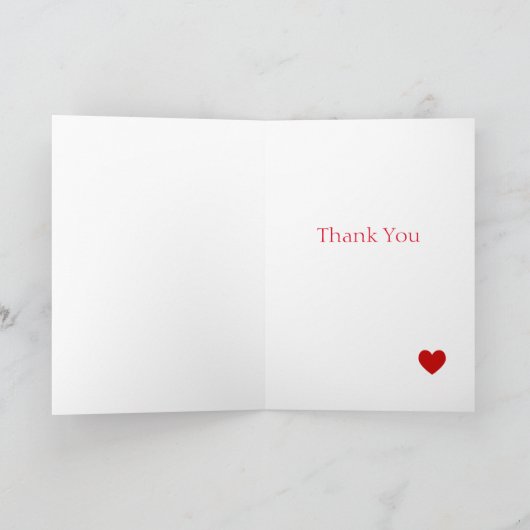 Weimaraner und Herz Dankeskarte (Innenseite)