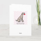 Weimaraner und Herz Dankeskarte (Rückseite)